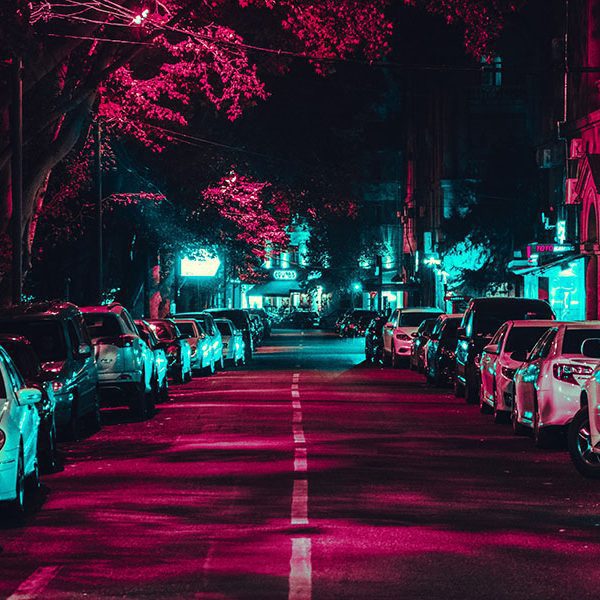 Night street in Yerevan